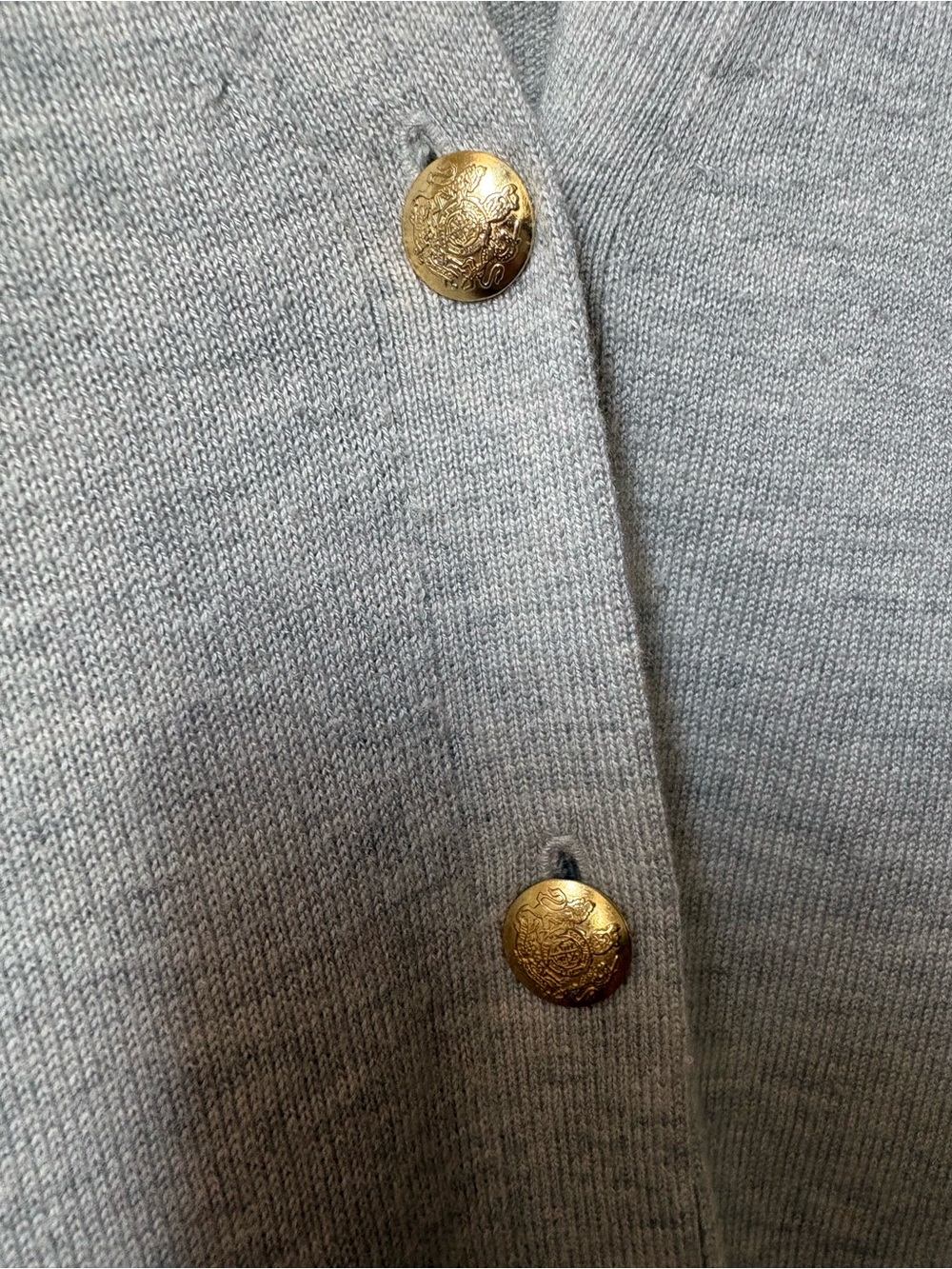 Banana Republic Wool Blend Light Gray V-Neck Button Cardigan - Picture 2 of 4